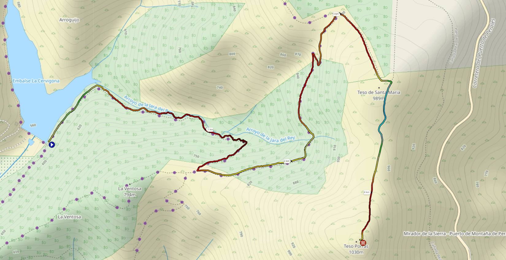 Teso Porras 📈 UPHILL [CxM: Sierra de Gata ▸Acebo #1] (mapa)