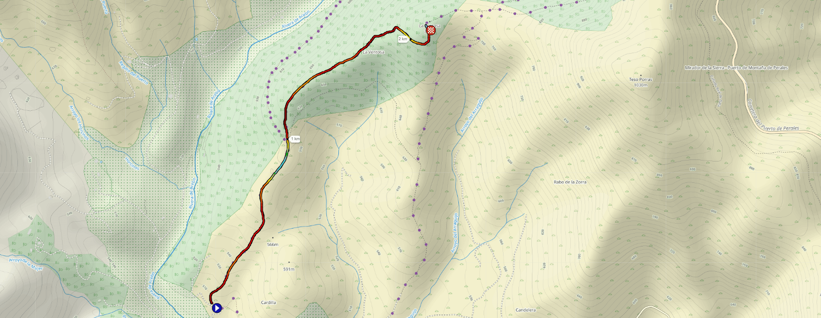 Mirador de la Ventosa 📈 UPHILL  [CxM: Sierra de Gata ▸Acebo #5] (mapa)